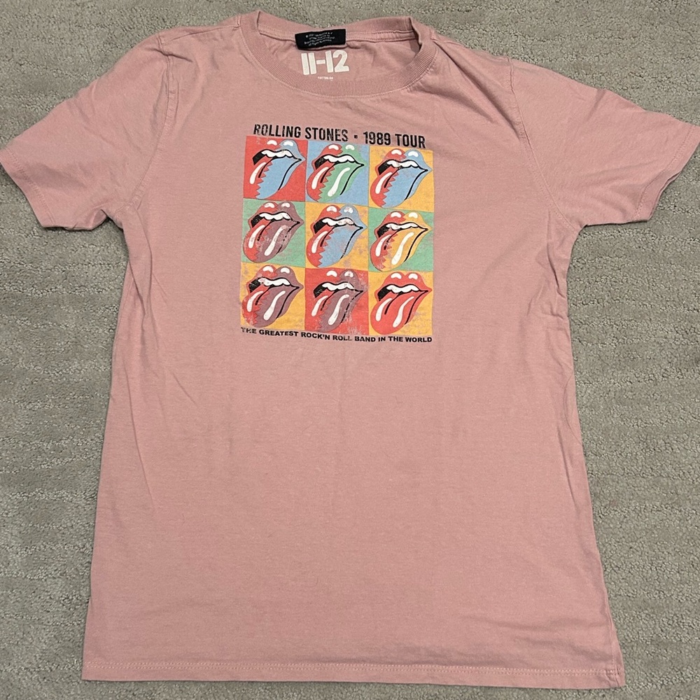 Bravado Pink Rolling Stones Graphic Tee